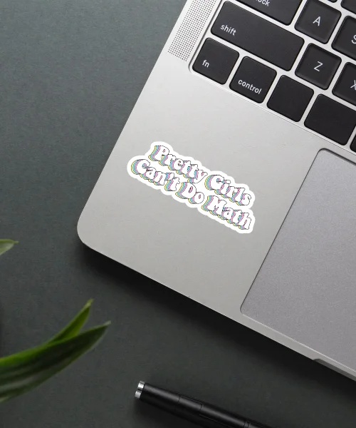 Pretty Girls Cant Do Math Sticker