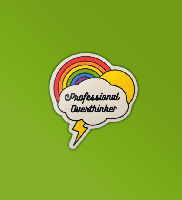 Professional Overthinker Sticker Professional Overthinker Sticker