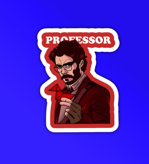Professor Money Heist Laptop Mobile Sticker Professor Money Heist Laptop Mobile Sticker