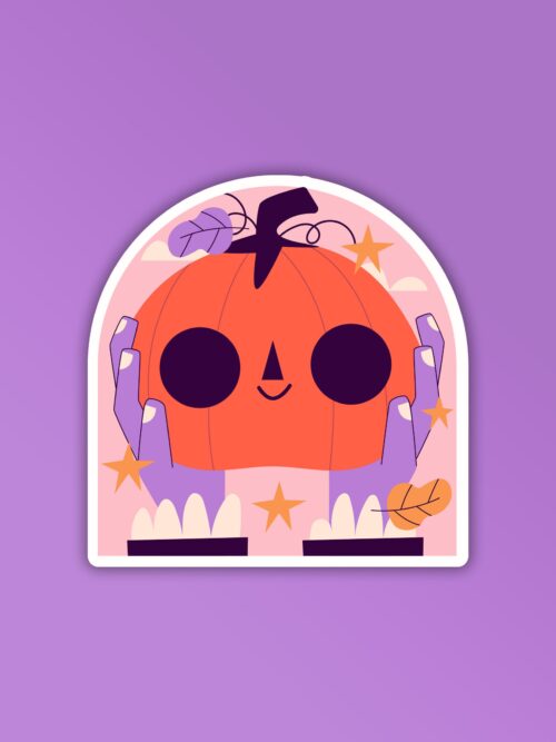 Pumpkin Head Halloween   Laptop And Mobile Sticker
