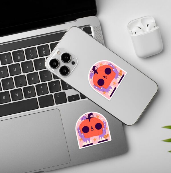 Pumpkin Head Halloween Laptop And Mobile Sticker Pumpkin Head Halloween Laptop And Mobile Sticker