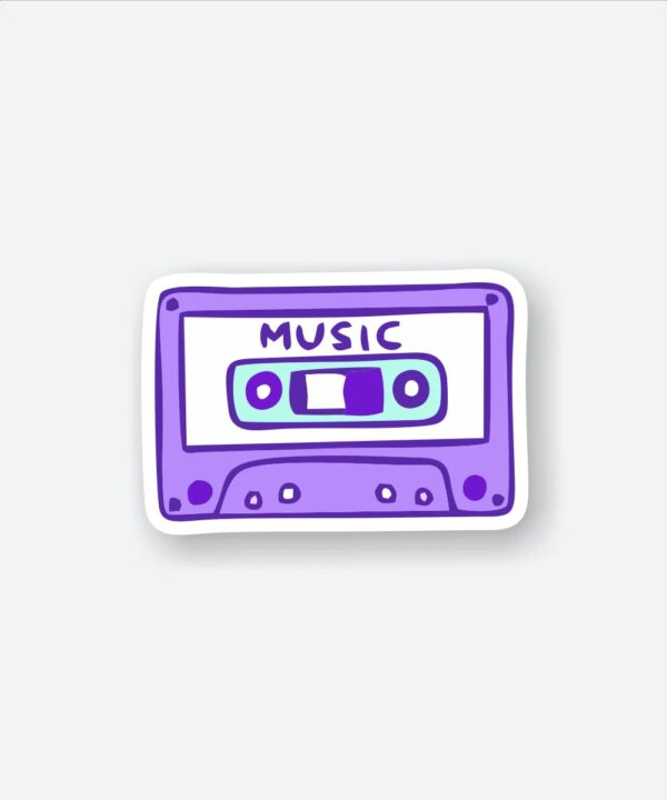Purple Kaset Sticker