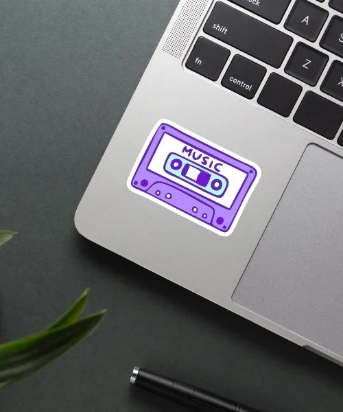 Purple Kaset Sticker