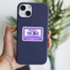 Purple Kaset Sticker
