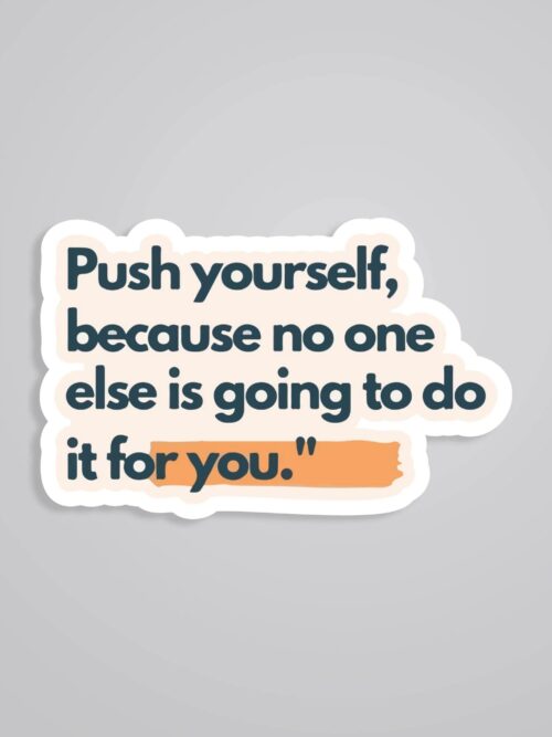 Push Yourself Because No One Else Is Going To Motivational Stickers