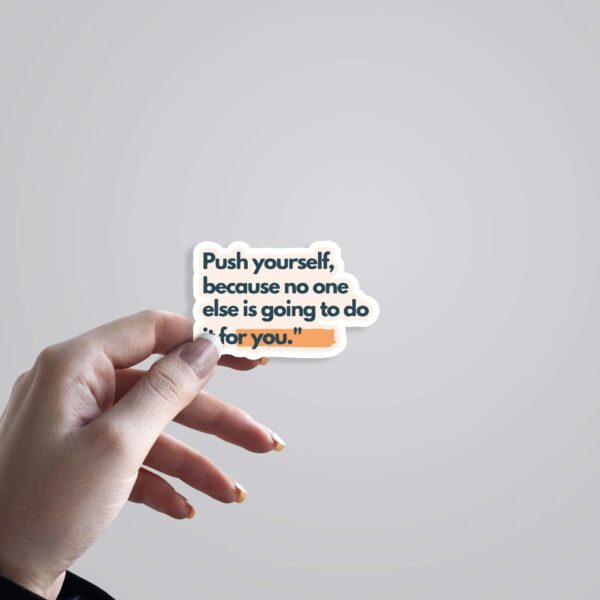 Push Yourself Because No One Else Is Going To Motivational Stickers