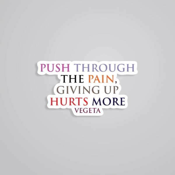Push through the pain Anime Stickers_1 Push Through The Pain Anime Stickers