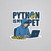 Python Is My Pet Witty Stickers