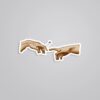 Quirky Art Of Hands With Cig Witty Stickers