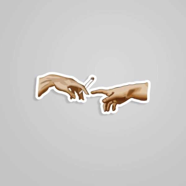Quirky Art Of Hands With Cig Witty Stickers Quirky Art Of Hands With Cig Witty Stickers