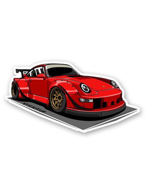 RWB 911 Red Sticker