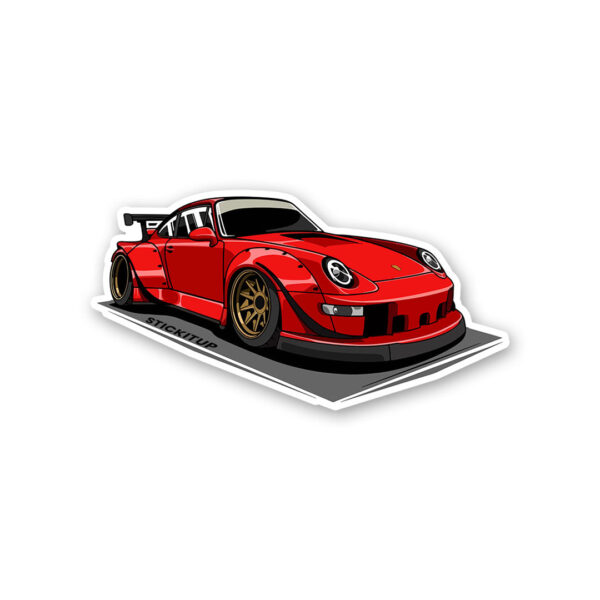 RWB 911 Red Sticker