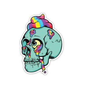 Rainbow Skull Sticker Rainbow Skull Sticker