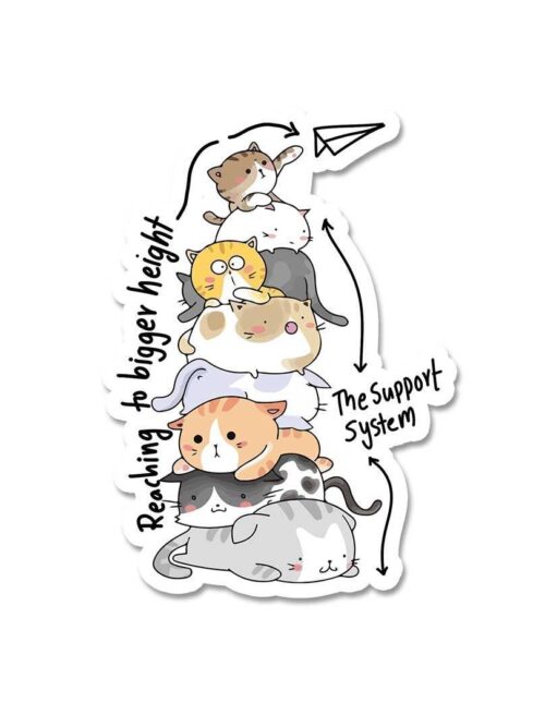 Reaching Foir Bigger Heights Sticker