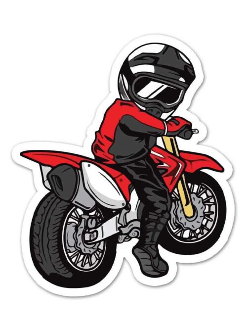Red Bike Chibi Sticker