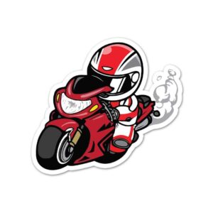 Red Bike Racer Sticker Red Bike Racer Sticker