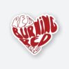 Red Burning Heart Sticker
