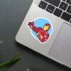 Red Hero Iron Man Sticker