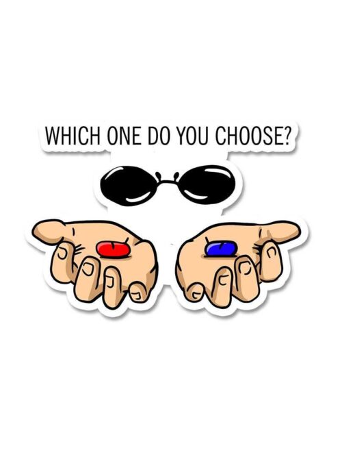 Red Or Blue Sticker