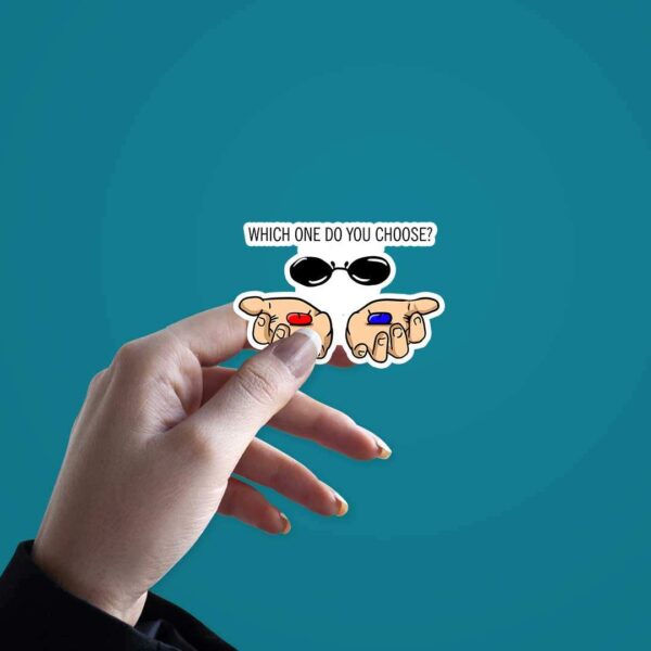 Red Or Blue Sticker