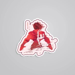 Red Shadow Of Strength Baki Anime Stickers Red Shadow Of Strength Baki Anime Stickers