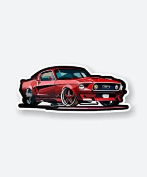 Red Shelby Mustang Sticker