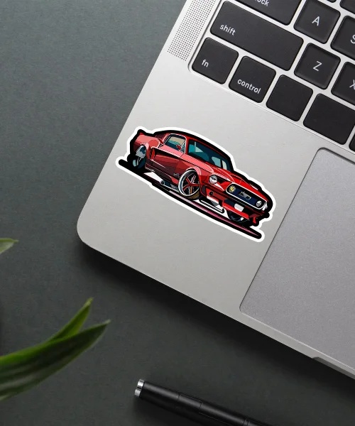 Red Shelby Mustang Sticker Red Shelby Mustang Sticker