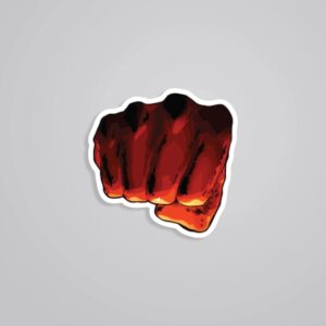 Red Fist Of One Punch Man Anime Stickers Red Fist Of One Punch Man Anime Stickers