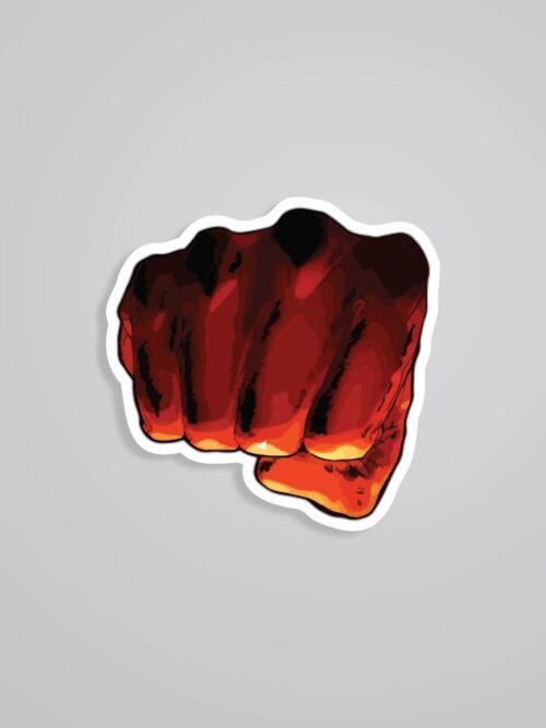 Red Fist Of One Punch Man Anime Stickers