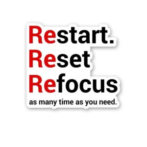Restart Reset Refocus Sticker Restart Reset Refocus Sticker