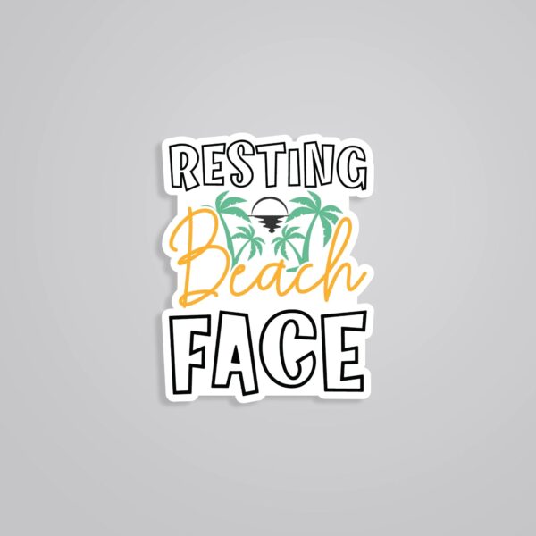 Resting Beach Face Witty Stickers Resting Beach Face Witty Stickers