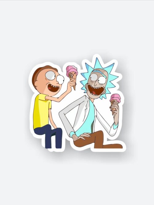 Rick And Morty Ice Cream Sticker