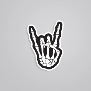 Rock Skeleton Hand Witty Stickers Rock Skeleton Hand Witty Stickers