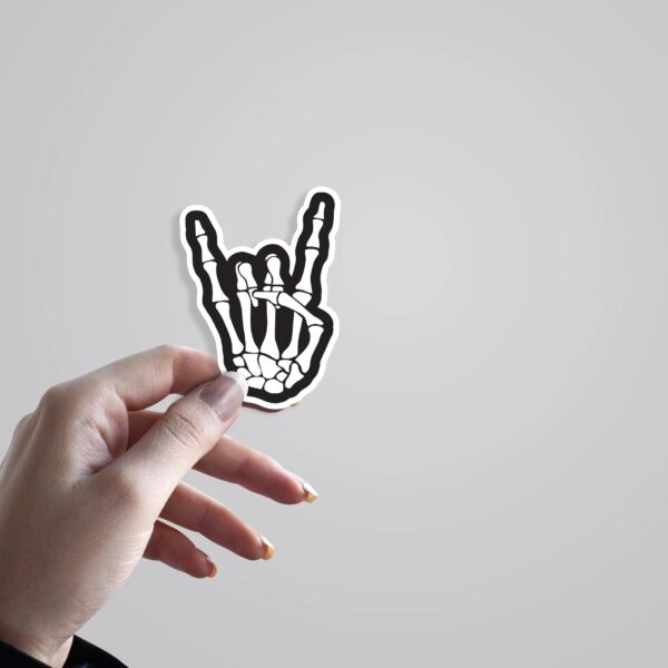Rock Skeleton Hand Witty Stickers Rock Skeleton Hand Witty Stickers