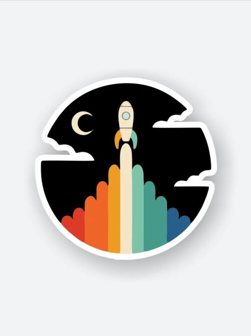 Rocket Launch Sticker