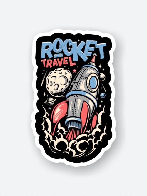 Rocket Travel Sticker