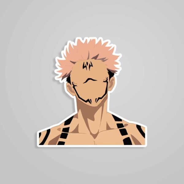 Ryomen Sukuna Minimalist Anime Stickers_1 Ryomen Sukuna Minimalist Anime Stickers