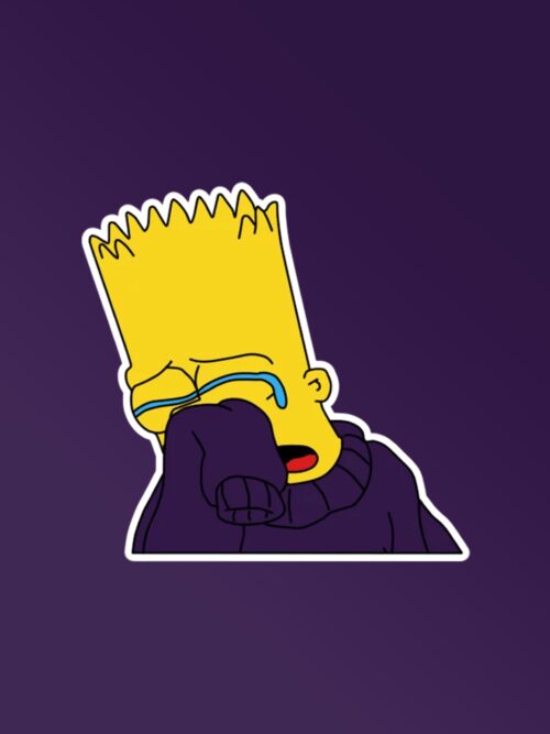 Sad Bart Sticker