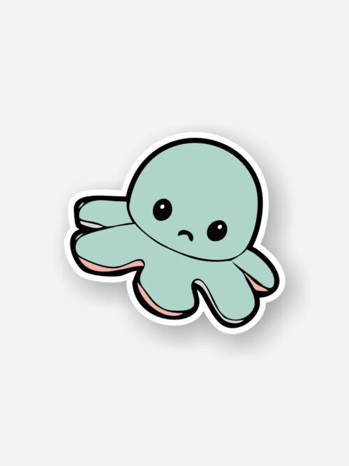 Sad Octopus Sticker