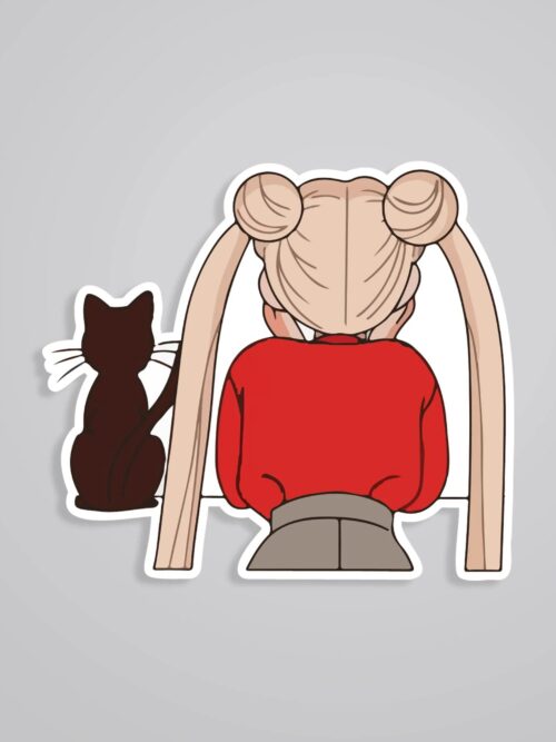 Sailor Moon And Luna Anime Stickers