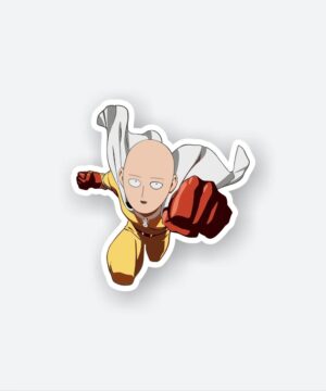Saitama Flying One Punch Man Sticker Saitama Flying One Punch Man Sticker
