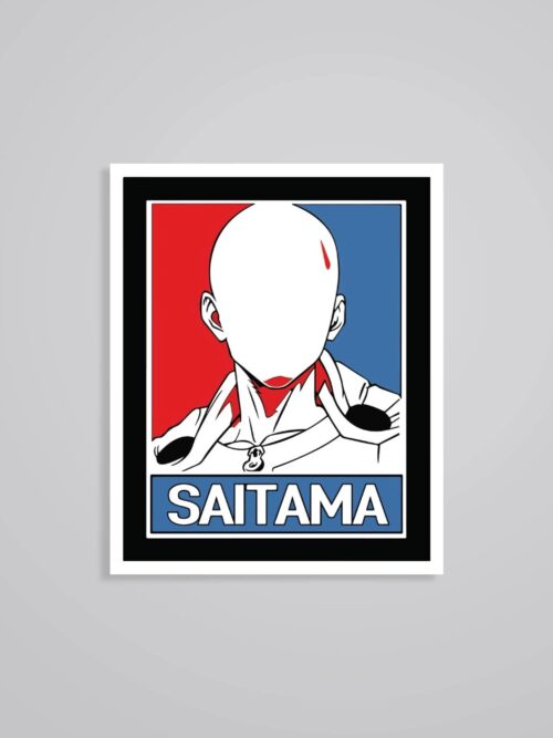 Saitama Minimalist Anime Stickers