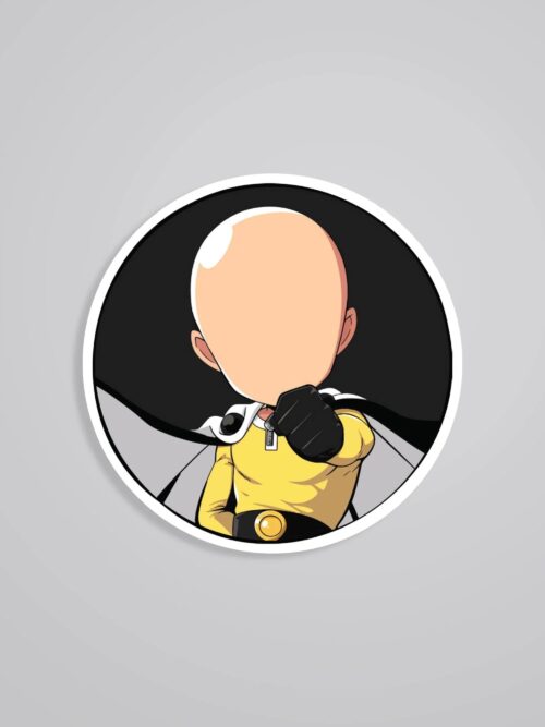 Saitama Ready For Action Anime Stickers