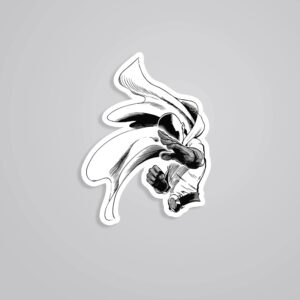 Saitama In Black And White Anime Stickers