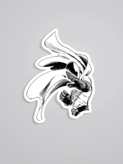 Saitama In Black And White Anime Stickers