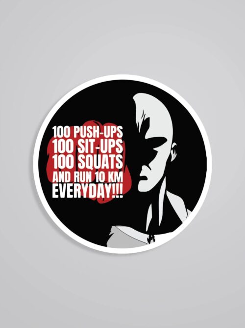 Saitama Training Routine Anime Stickers