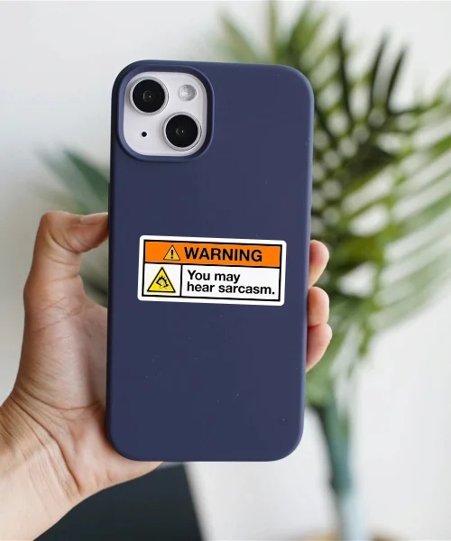 Sarcasm Warning Sticker Sarcasm Warning Sticker