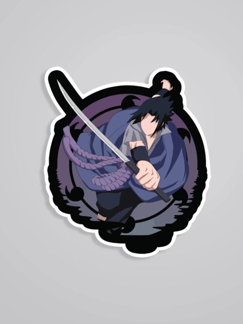 Sasuke Lightning Blade Anime Stickers