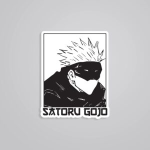 Satoru Gojo Black White Anime Stickers Satoru Gojo Black White Anime Stickers