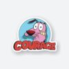 Scared Courage The Cowardly Dog Sticker